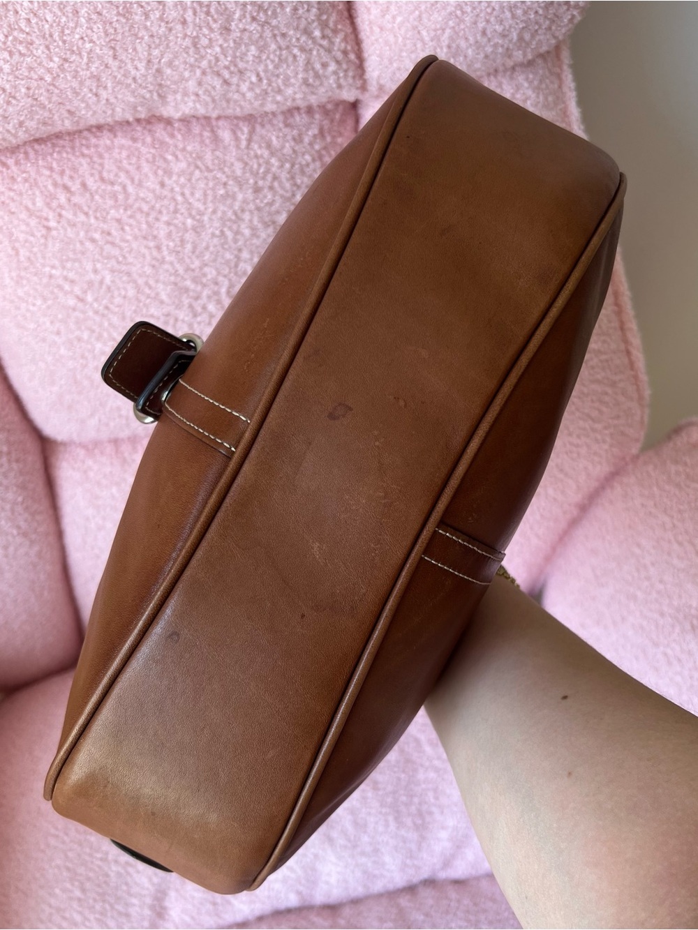 Vintage Coach Hamptons Leather Buckle Hobo Bag - Picture 3 of 7